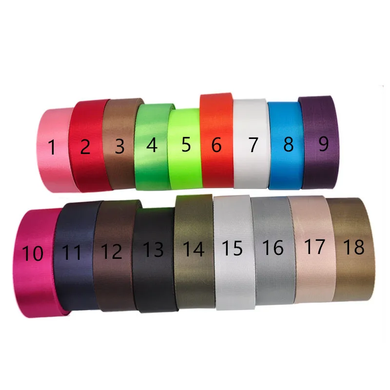 

High quality 1.5inch 50yards Colorful encryption nylon webbing ribbon bias tape for bags and handmade accessories Free shipping