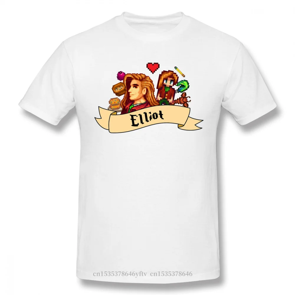 Men Stardew Valley Farm Pelican Town Game T-Shirts Funny Tops Elliot Pure Cotton Tees Harajuku TShirt