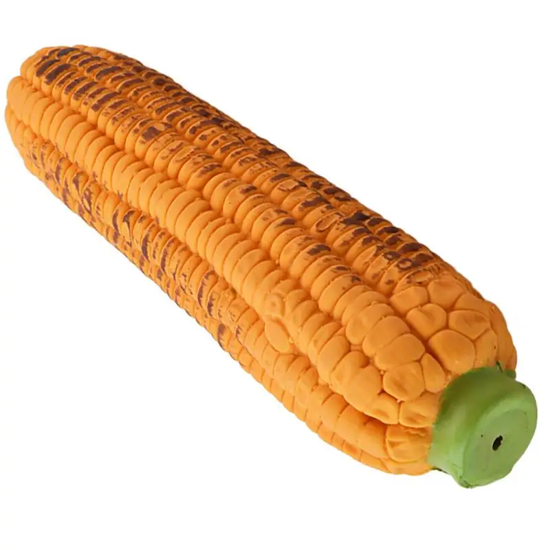 Dog Toys Rubber Pet Chewing Toy Latex Simulated Corn Dog Toothbrush Puppy Squeaky Toy Pet Teeth Cleaning Toy Dogs Entertainment