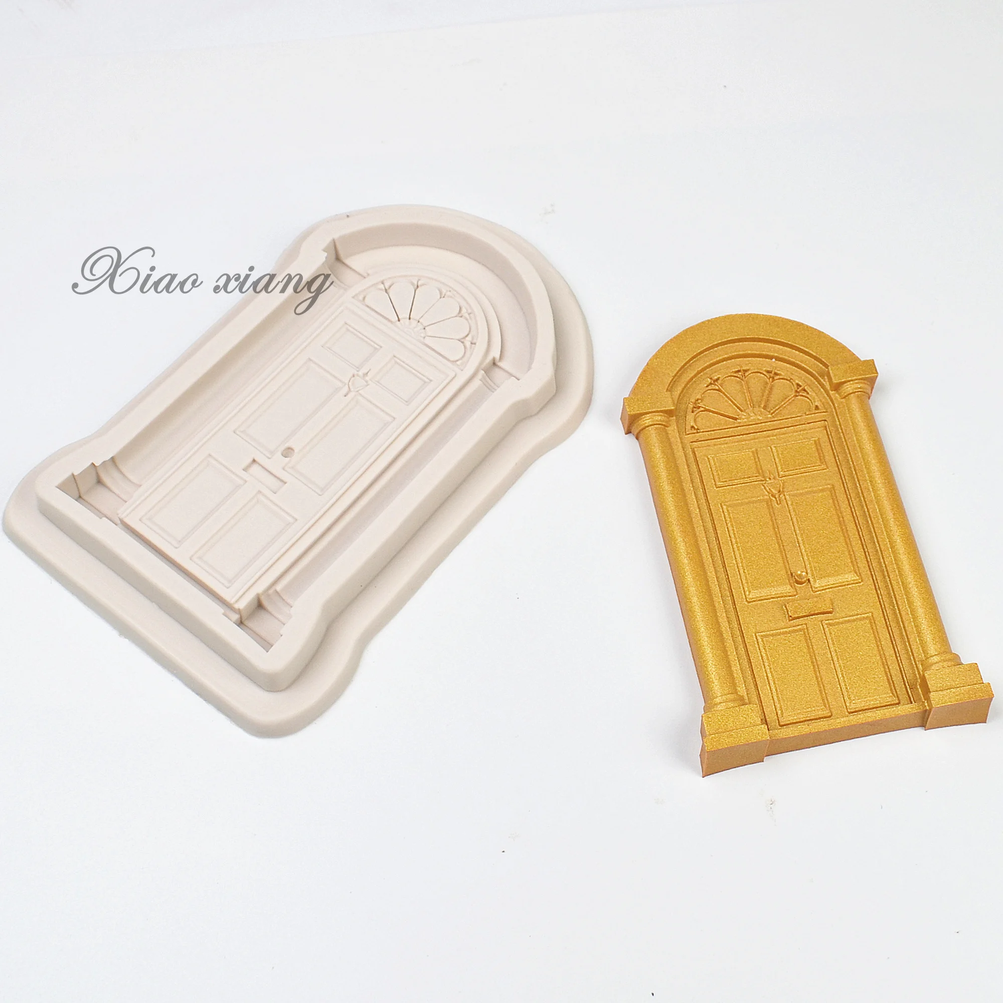 3D Christmas Door Lace Silicone Molds For Baking Cake Chocolate Mousse Fondant Mold Baking Decoration Tools Resin Kitchenware