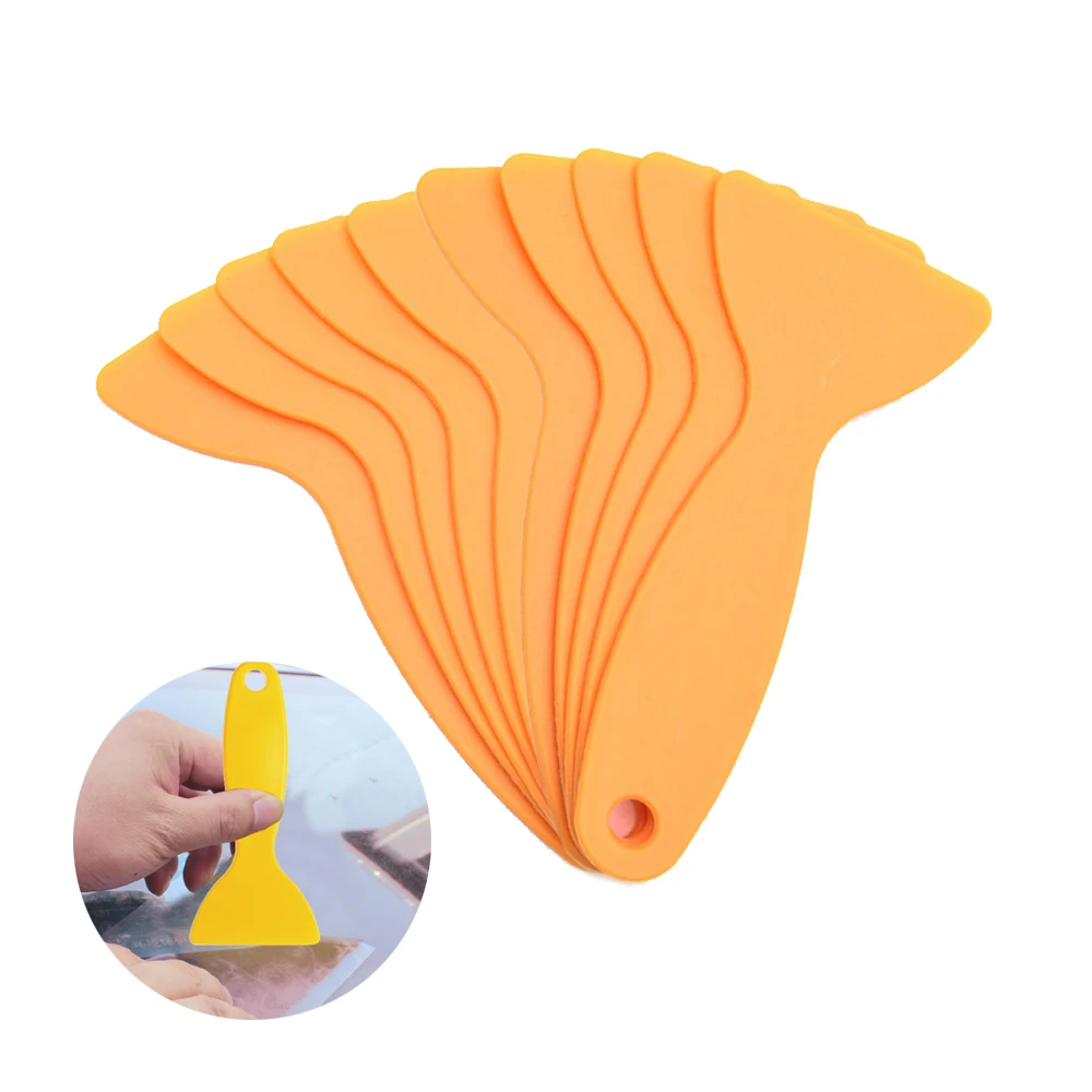 10pcs Plastic Scraper Car Cleaning Sticker Film Installation Tool Window Snow Shovel Glass Water Glue Remove Wiper Squeegee