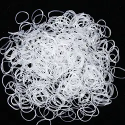 600 pcs/pack Transparent Rubber Bands Strong Elastic Rubber Bands Hair Ropes Ties Gel Pen Sticker Stationery Office Supplies