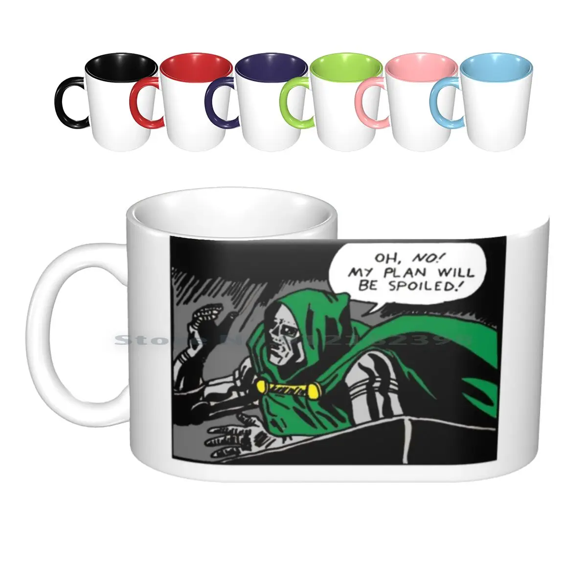 Doom Ceramic Mugs Coffee Cups Milk Tea Mug Doom Mf Doom Comic Books Comic Comics Doom Metal Face Metal Dr Doom Evil Villain