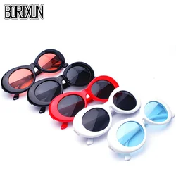 2024 Goggle Kurt Cobain Glasses Oval Sunglasses Ladies Glasses Trendy Hot Vintage Retro Sun Glasses Women's UV400 Gafas De Sol