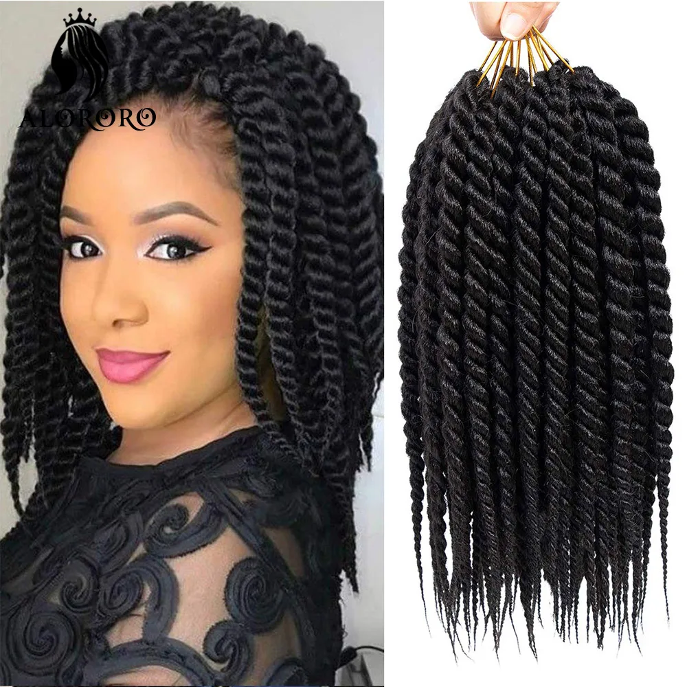 Havana Twist Crochet Hair 12/18/22 Inch Synthetic Extensions Hair for Braids Afro Women Big Senegalese Twist Braiding Hair