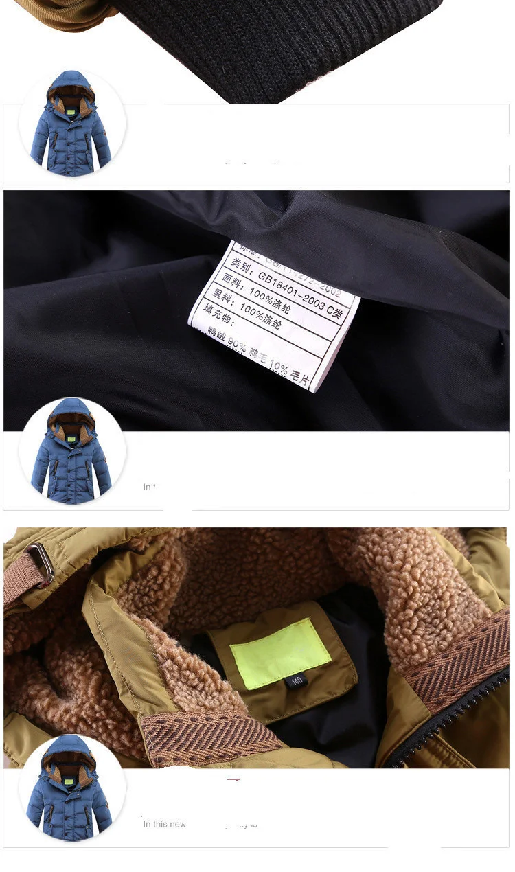 2026 Fashion Winter Duck Down Jacket for Big Boy Children Wear Parka Garments Clothes Thickened Hooded Feather Coat Clothing 6-1