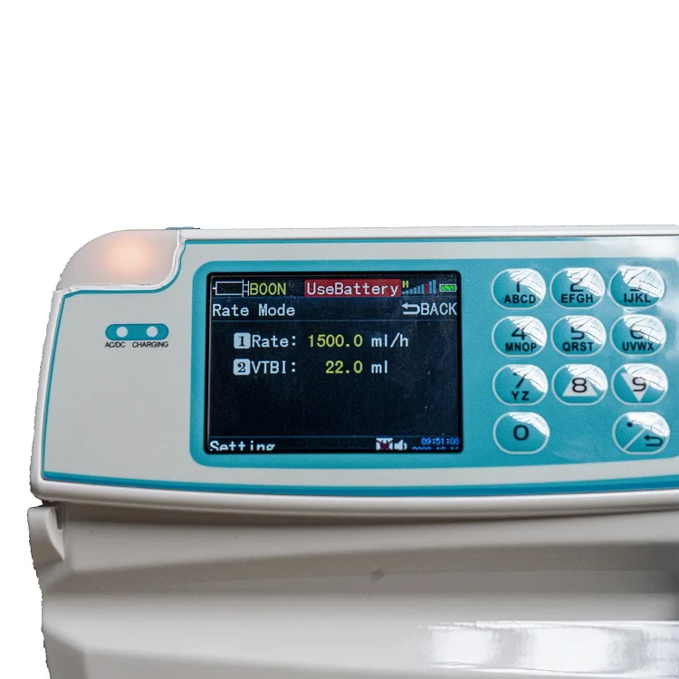 Human Or Veterinary Use LCD Real Time Alarm Battery Syringe Pump