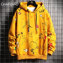 CHAIFENKO Men's Autumn Hoodies Men Spring Anime Graffiti Sweatshirt Male Hip Hop Harajuku Japanese Streetwear Casual Hoodie Men