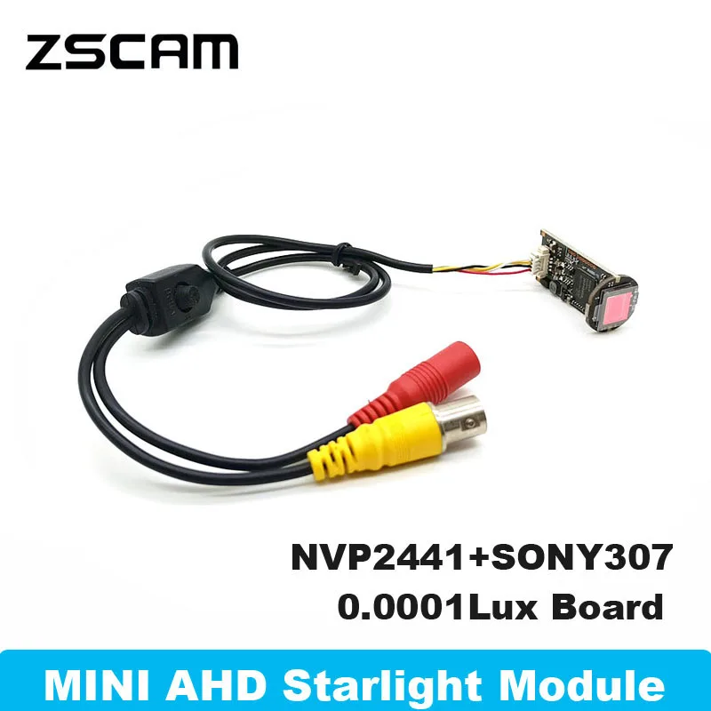 ライト付きセキュリティカメラモジュール,imx307チップ,フルカラー,1080p,mini ahd,tvi,cvi,cvbs,4 in 1,2mp,starlight,0.0001lux,1/2"