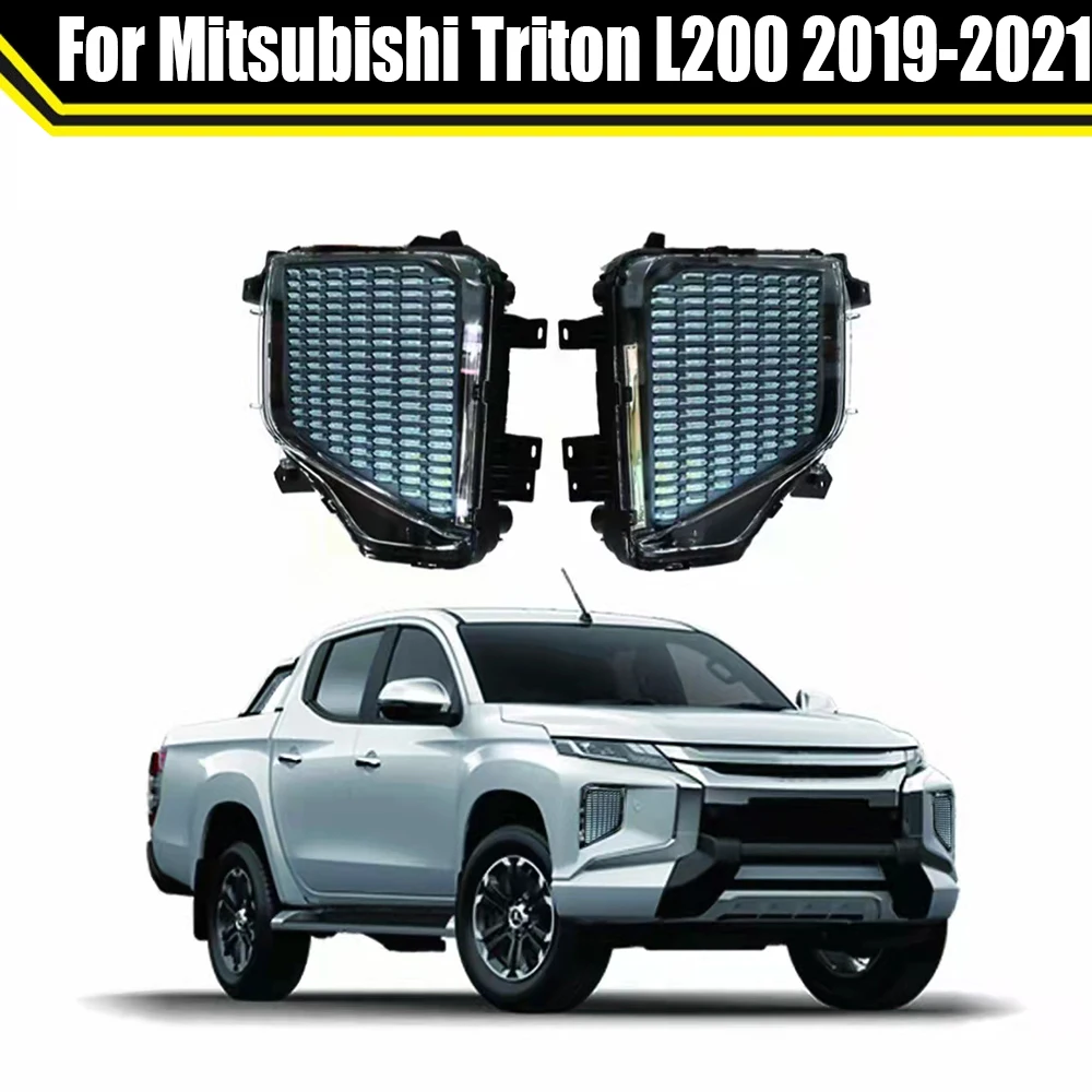 

DRL Daytime Running Lights LED Fog Light Off-Road Accessories Front Bumper Light Fog Lamp For Mitsubishi Triton L200 2019-2021