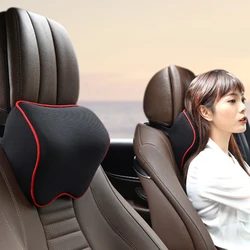 Reposacabezas para coche, soporte para el cuello y la cabeza, almohada de algodón con memoria para descanso en el asiento del automóvil, cojín protector para el auto