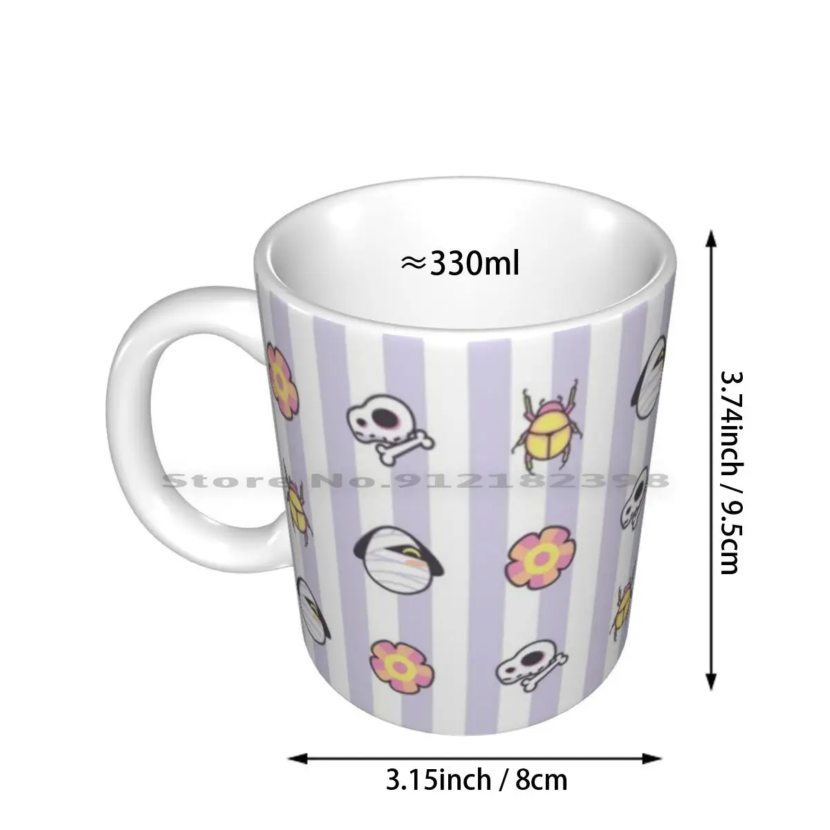 Animal-Lucky Ceramic Mugs Coffee Cups Milk Tea Mug Animal Animal Lucky Dog Mummy Egypt Pattern Gaming Cute Kawaii Creative