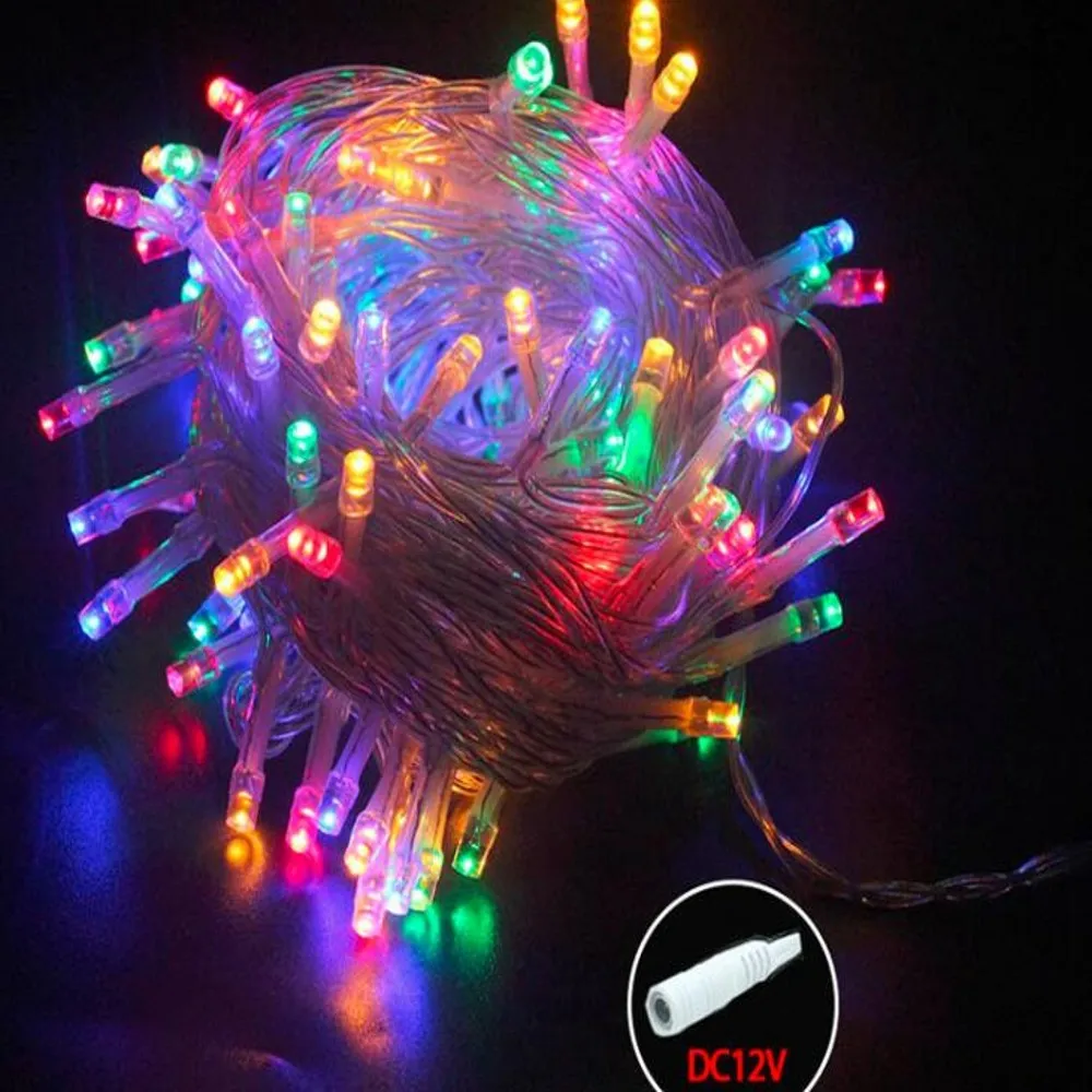 DC12V LED Fairy String Light 10m 20m 30m 50m 100m Safe Low Voltage Waterproof Outdoor Holiday Christmas Wedding Party Decoration