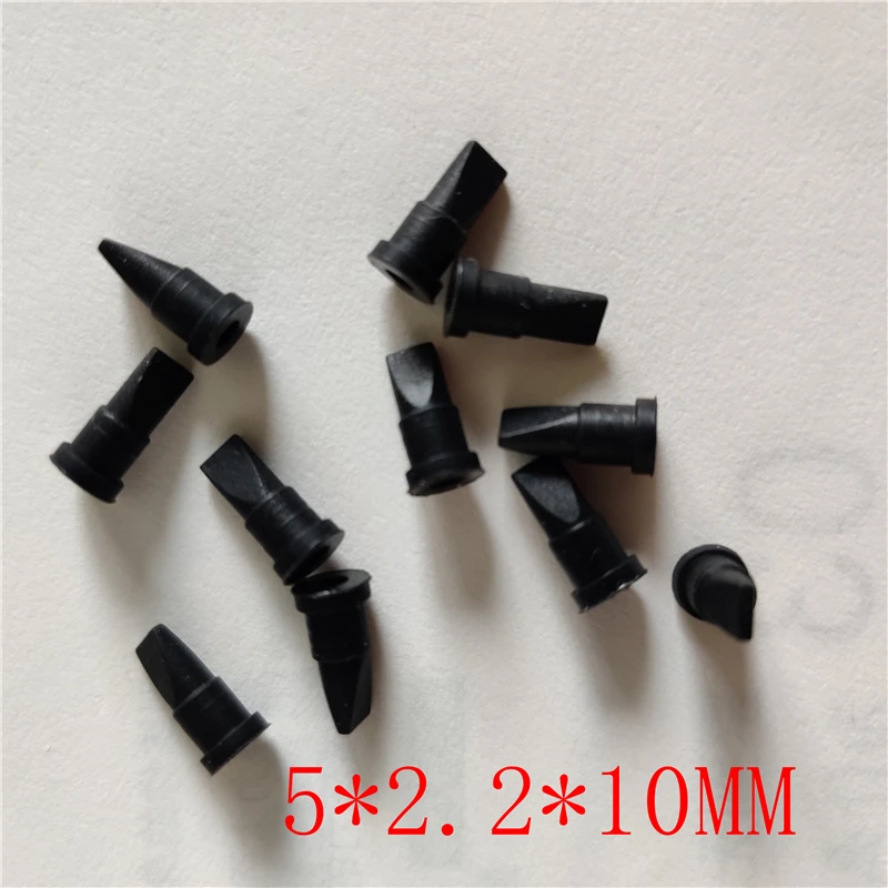 50PCS    Mini black silicone duckbill valve one-way check valve   5*2.2*10MM