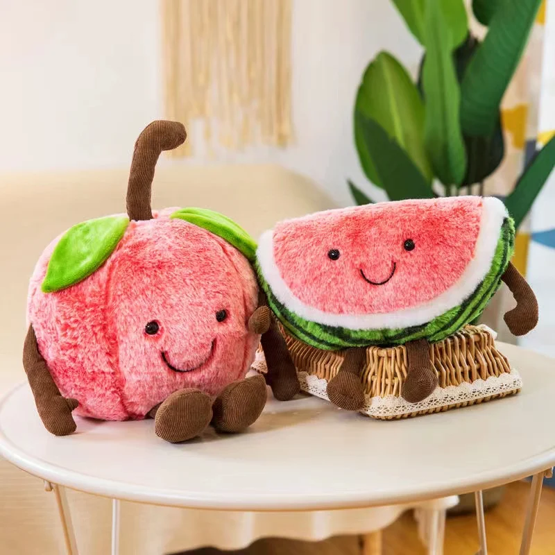 35CM 50CM Ins Style Creative Cute Fruit Watermelon Apple Soft Pillow For Home Decoration Girl Baby Gift Car Decoration