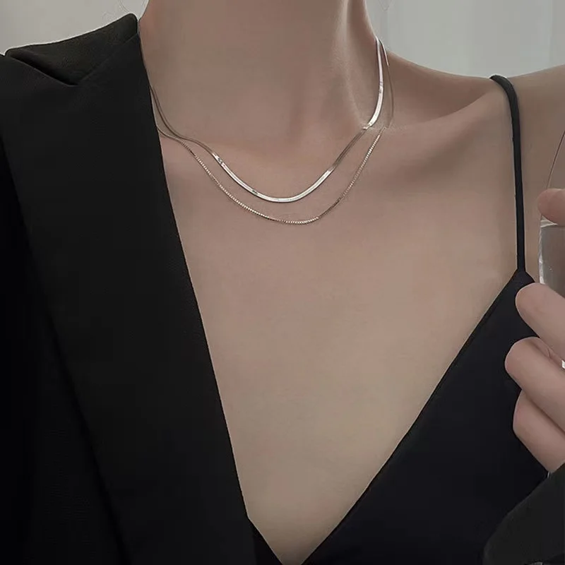 xxixx  New Fashion Modern Choker Necklace Two Layers Round Necklaces Gold Color Necklace Choker Jewelry For Women x-134