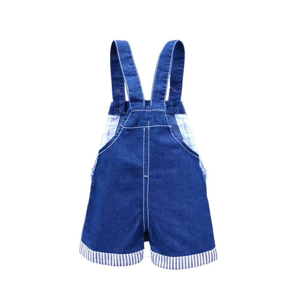 6M-3T Baby Boys Girls Jeans Overalls Shorts Infant Toddlers Kids Denim Rompers Giraffe Jumpsuit  For Summer Children Clothes