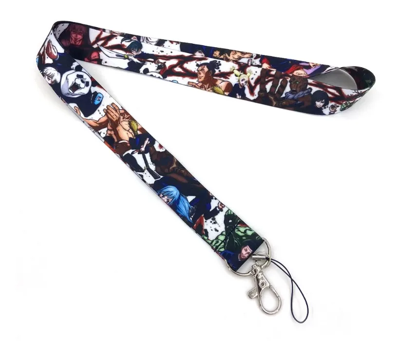 Factory wholesale 1500pcs Cartoon Japan Anime Jujutsu Kaisen Lanyard Jewelry Accessories Key Chains Badge Neck