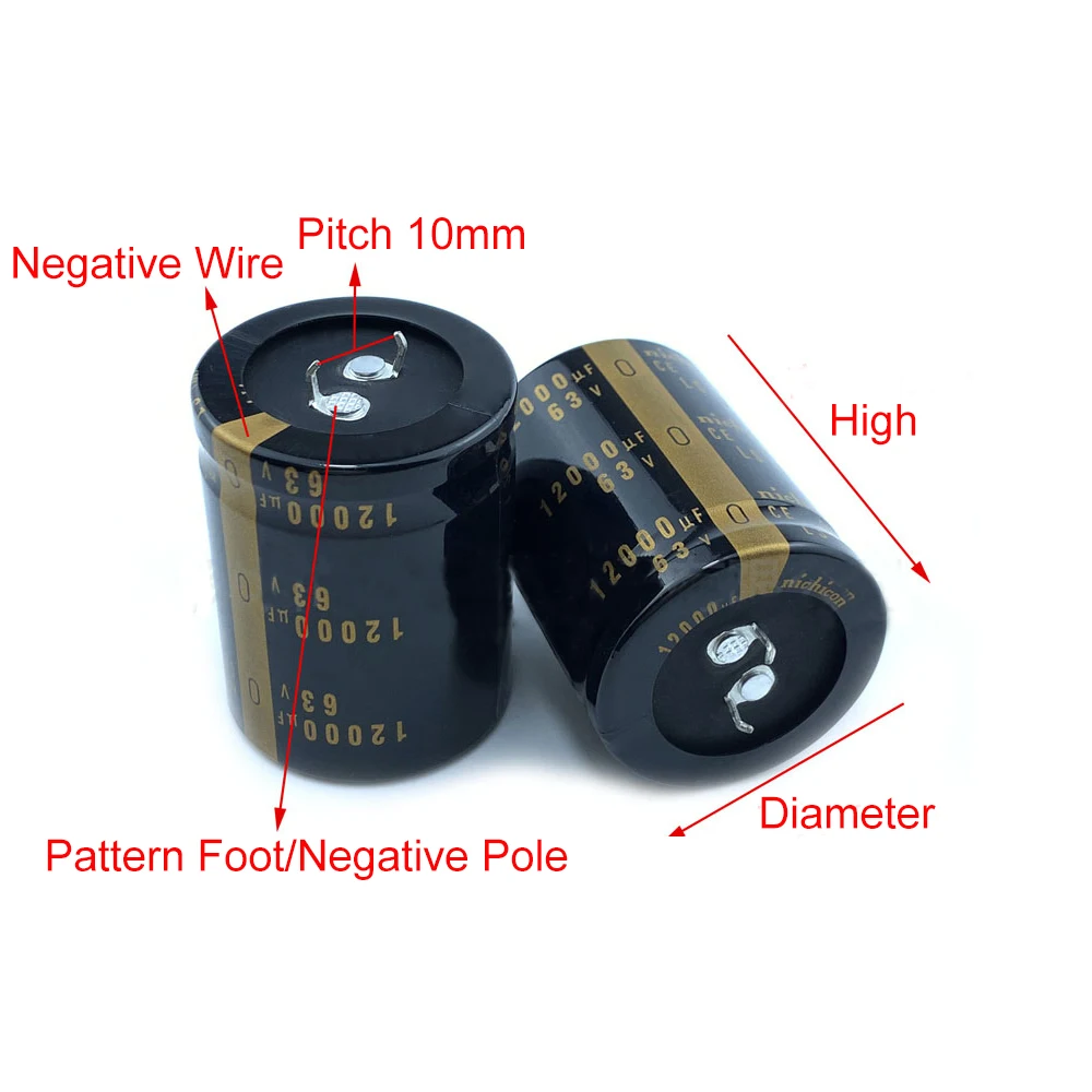 2pcs Nichicon 12000UF 63V 30x50/30x70/35x45/35x50/35x60/35x70mm Capacitors Horn Audio Power Amplifier Filter Fever Commonly used