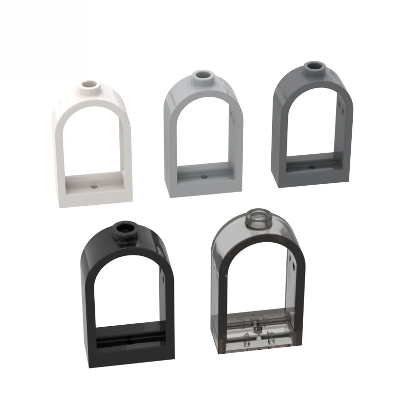 10Pcs MOC Parts 30044 Window 1 x 2 x 2 2/3 with Rounded Top Compatible Bricks DIY Building Blocks Particle Kid Brain Toy Gift