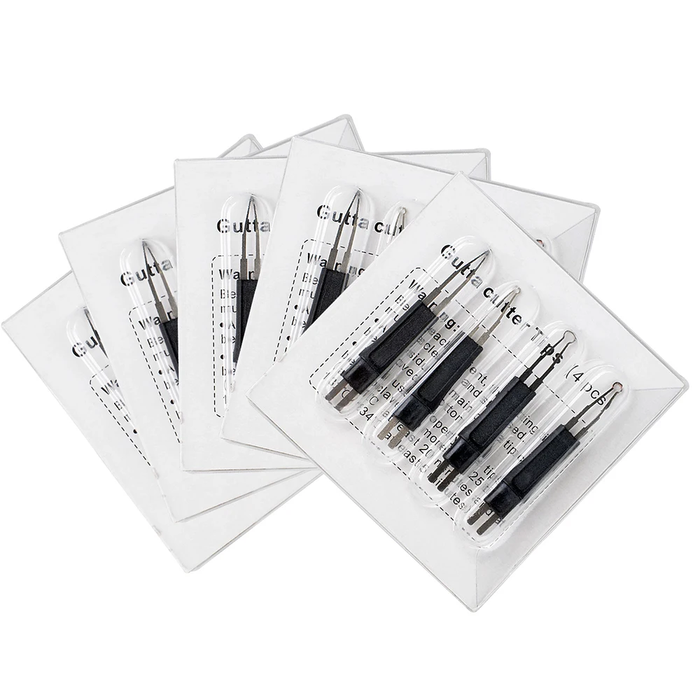 Azdent-puntas DE CORTADOR de Gutta Dental, accesorios, 4 unids/lote por paquete