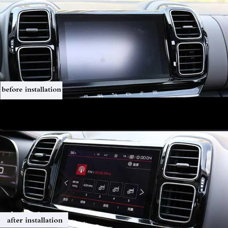 Car Navigation Tempered Glass Screen Protective Film for Citroen C5 Aircross 2019 2020 Radio DVD GPS