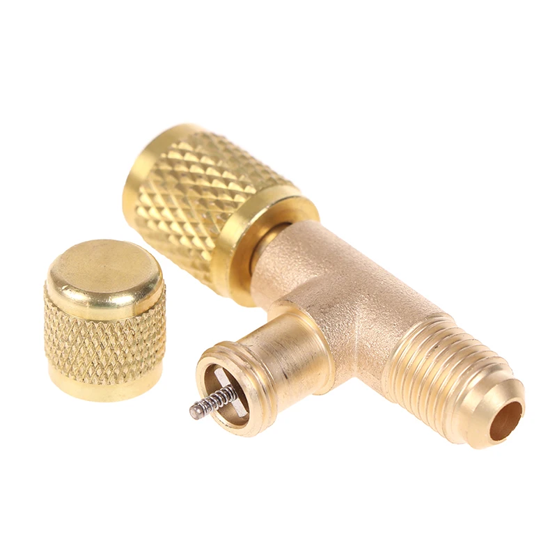 copper Refrigerant Exhaust Valve Quick Air Exclusion Valve Release Gauge Pressure Valve Fitting Copper Adapter