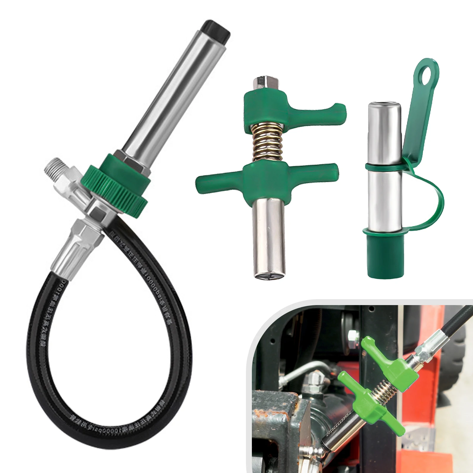 High Pressure Grease Gun Coupler Coupling 1/8 inch NPT Quick Release Grease Mouth Adapter Connector Lock On Tool Accessories