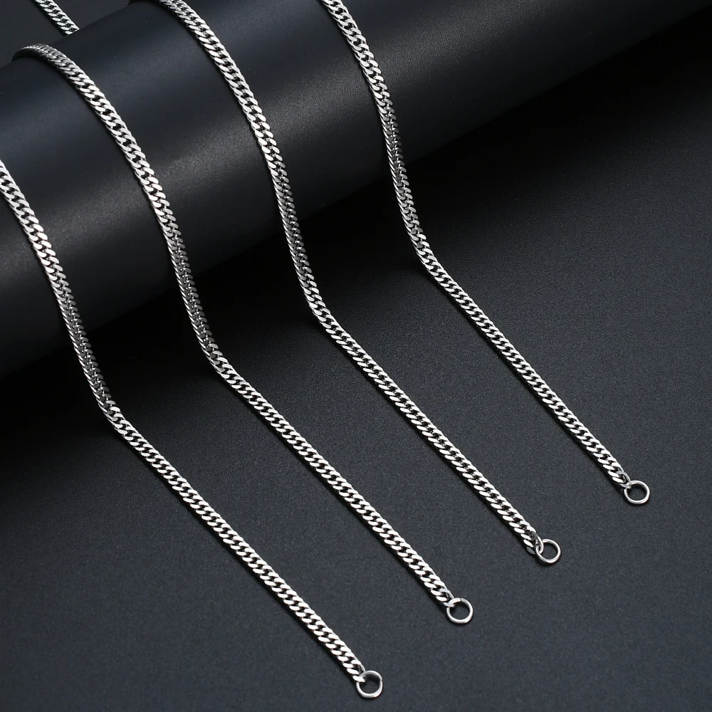 Wholesale Price Width 4MM 316L Stainless Steel Chain Necklace Fashion Men Link Necklace Hip Hop Rock Jewelry drop shipping