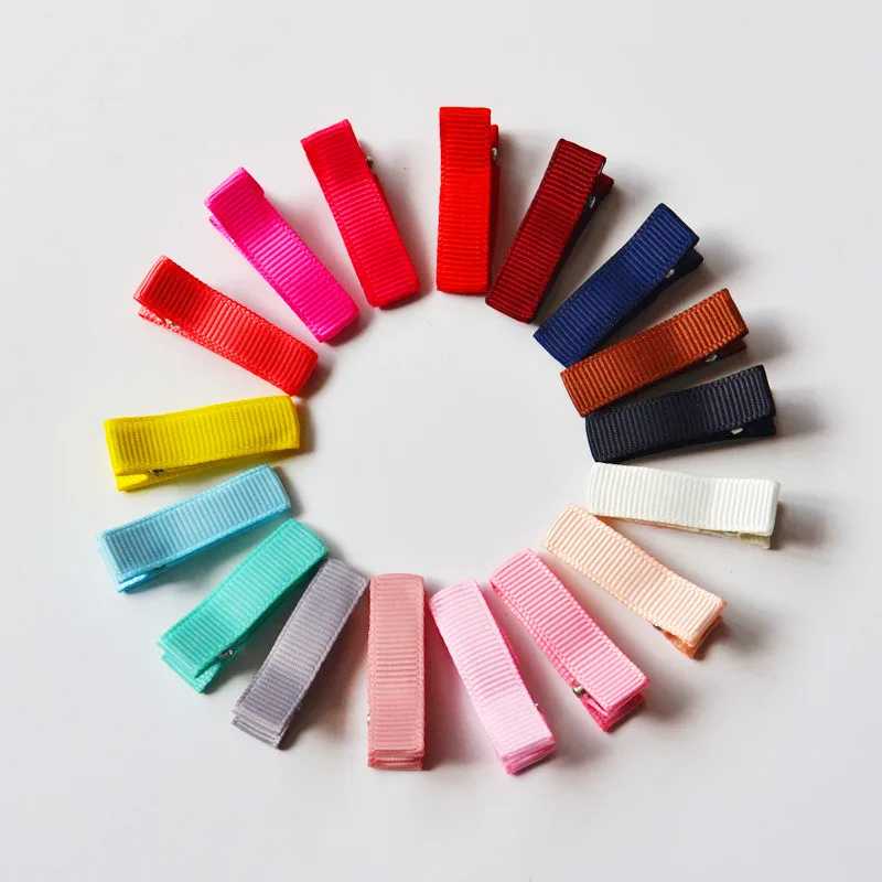 50Pcs/Set Girls Hair Accessories 3.5cm DIY Full Covered Duckbill Hair Clip Candy Color Double Fork Hairlip Alloy Kids Headdress