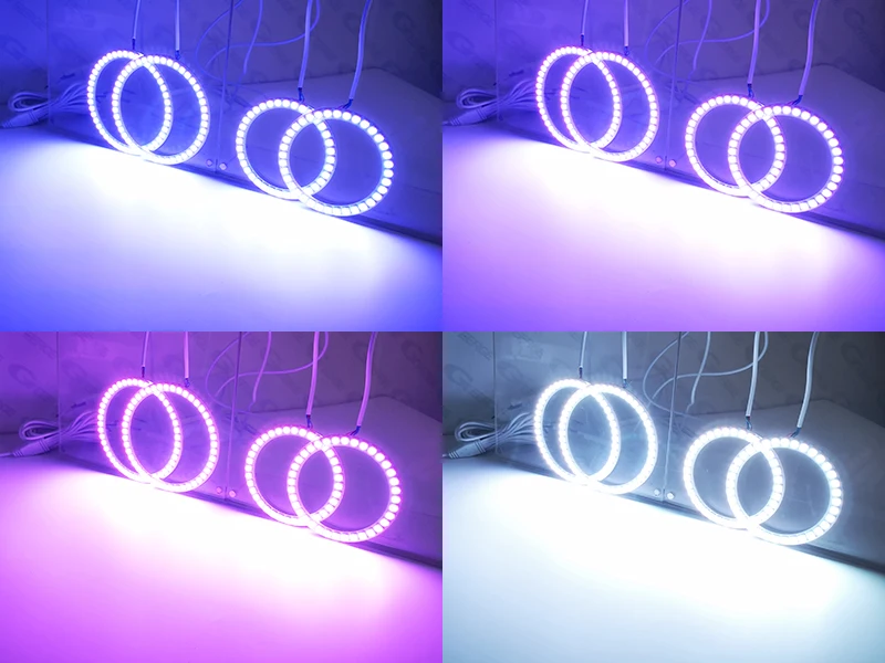 For Mercedes Benz E Class W212 C207 A207 RF Remote Bluetooth-Compatible APP Multi Color RGB LED Angel Eyes Halo Rings Kit