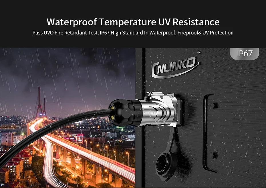 CNLINKO LP16 Metall-Lötverbinder mit umgekehrter Montage, wasserdicht, 3-polig, 10A/400V, Einzelloch-Buchse für medizinische und Audio-Geräte – Detail 4