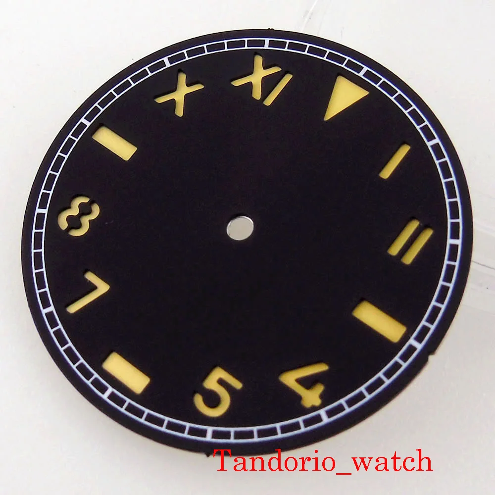 Black/Coffee Sterile 35mm California Watch Dial Face Fit NH35 NH36 MIYOTA 8215 821A ETA 2826 2824 Mingzhu 2813 3804 DG Movement