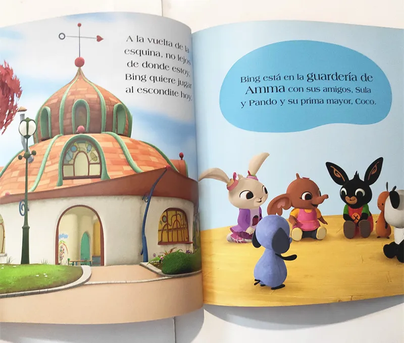 2 Books Parent Child Kids Toddler Baby Spanish Book Early Education Enlightenment Story Cute Reading Libros Book Age 3 up