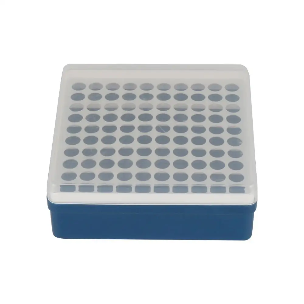 Plastic 100 Sockets Centrifuge Test Tube Rack With Cover for 1.5ML Test Tube Centrifugal Tube Stand Laboratory Supplies