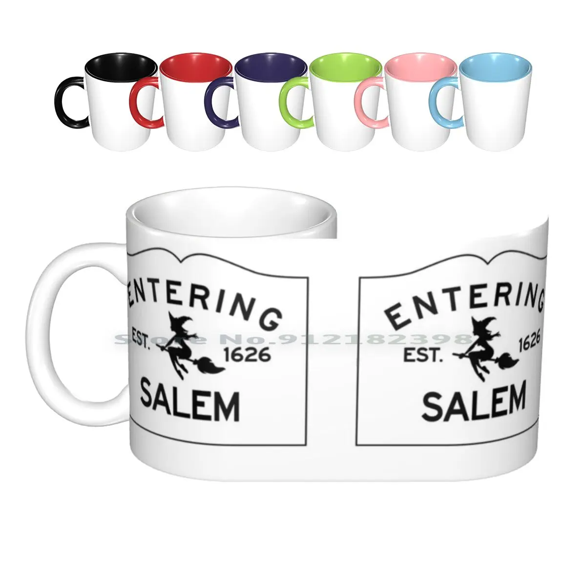 Entering Salem Massachusetts-Commonwealth Of Massachusetts Sign-The City Of Witches Ceramic Mugs Coffee Cups Milk Tea Mug Salem