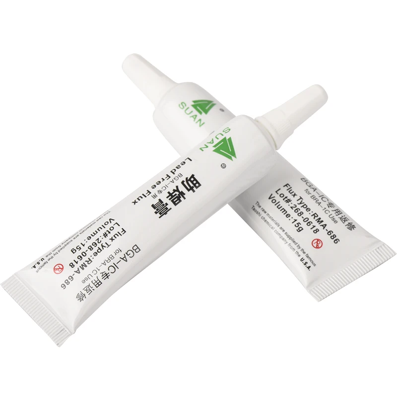 10cc Original Solder Paste Flux Lead Free AMTECH RMA-686 Advanced Oli Flux for Solder No-clean Soldering Flux for BGA SMT Rework