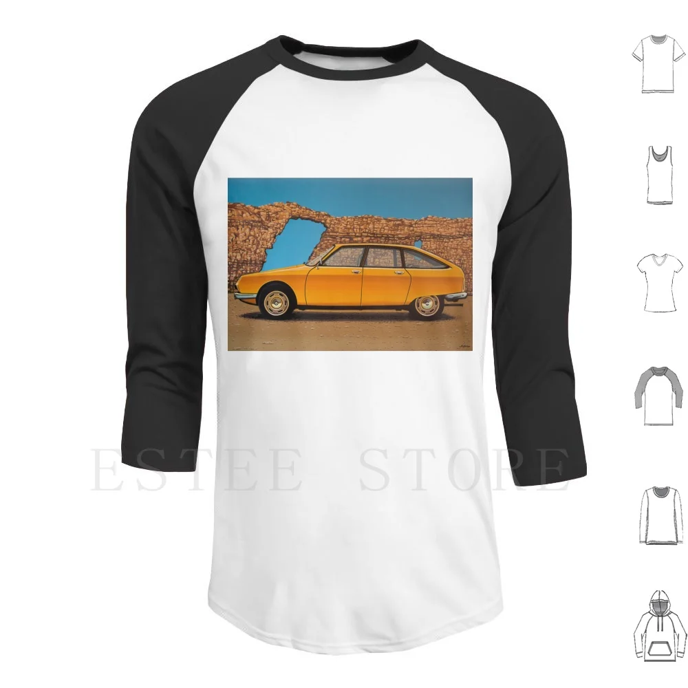 Gs 1970 Painting Hoodies Long Sleeve Gs Car Car Painting Sports Car French Automaker French France Wagon Economic Car