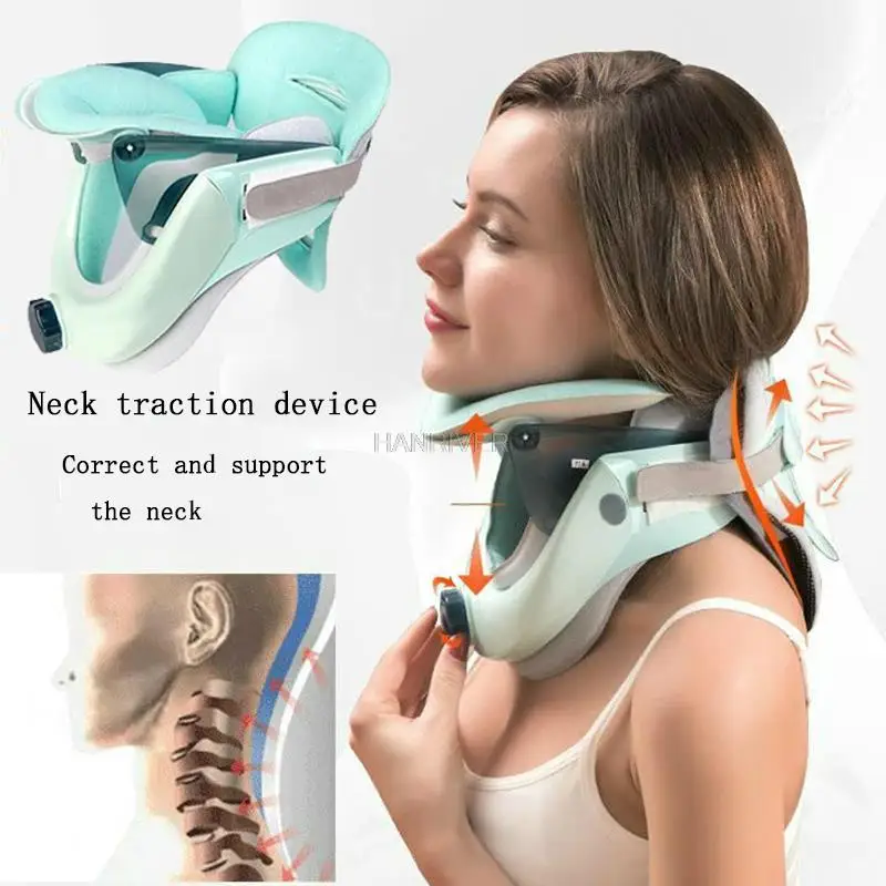 Cervicale Houding Corrector Tractie Stretch Apparaat Nek Brace Hot Comprimeren Opblaasbare Cervicale Ondersteuning Fysiotherapie