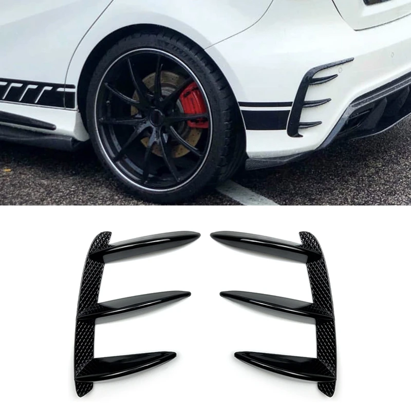 Car Black Rear Bumper Spoiler Flank Tail Wind Knife for Mercedes Benz a Class W176 A200 A260