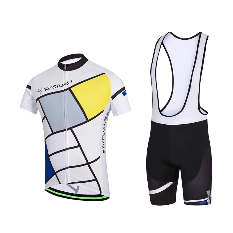 

KEYIYUAN New Summer Men's Short Sleeve Cycling Jersey Suit MTB Bicycle Clothing Bike Wear Set Ropa Ciclismo Hombre Verano