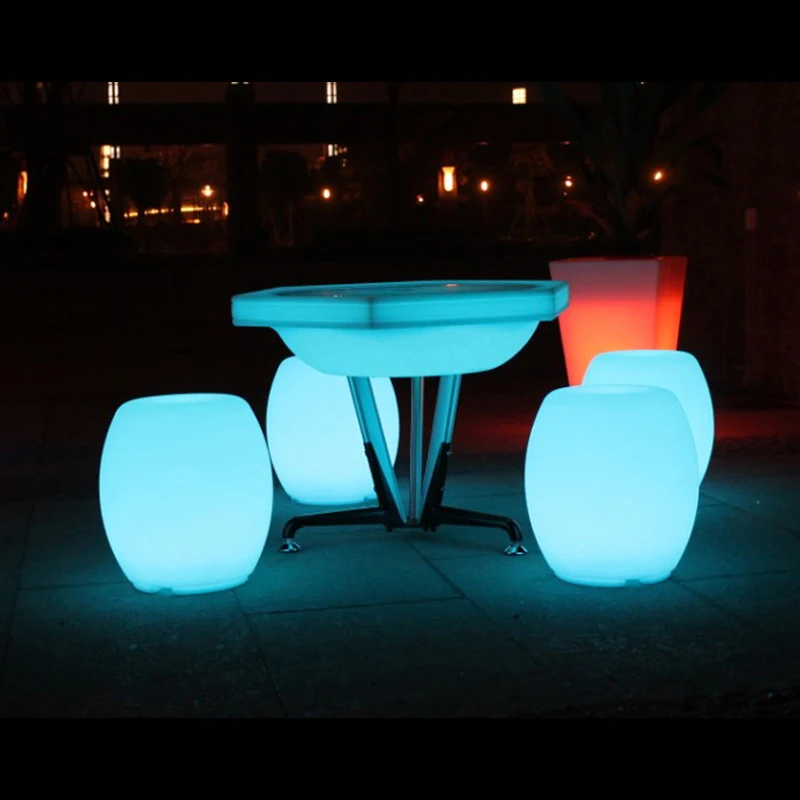 Skybesstech,LED Home Bar Stool Chairs, Glowing, 16 Color Changing, RGB Lighting, Rechargeable, Waterproof, IP65, Party Event,1pc