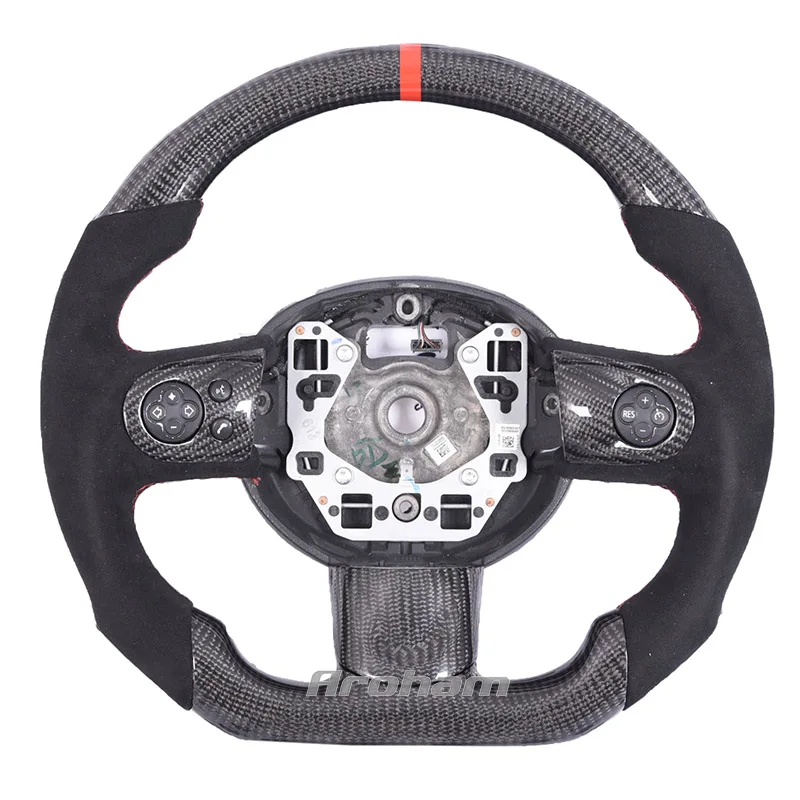 Customized Carbon Fiber Steering Wheel With Leather High Quality Sport Style For Mini Cooper S R55 R56 R58 R57 R60 R61 R59