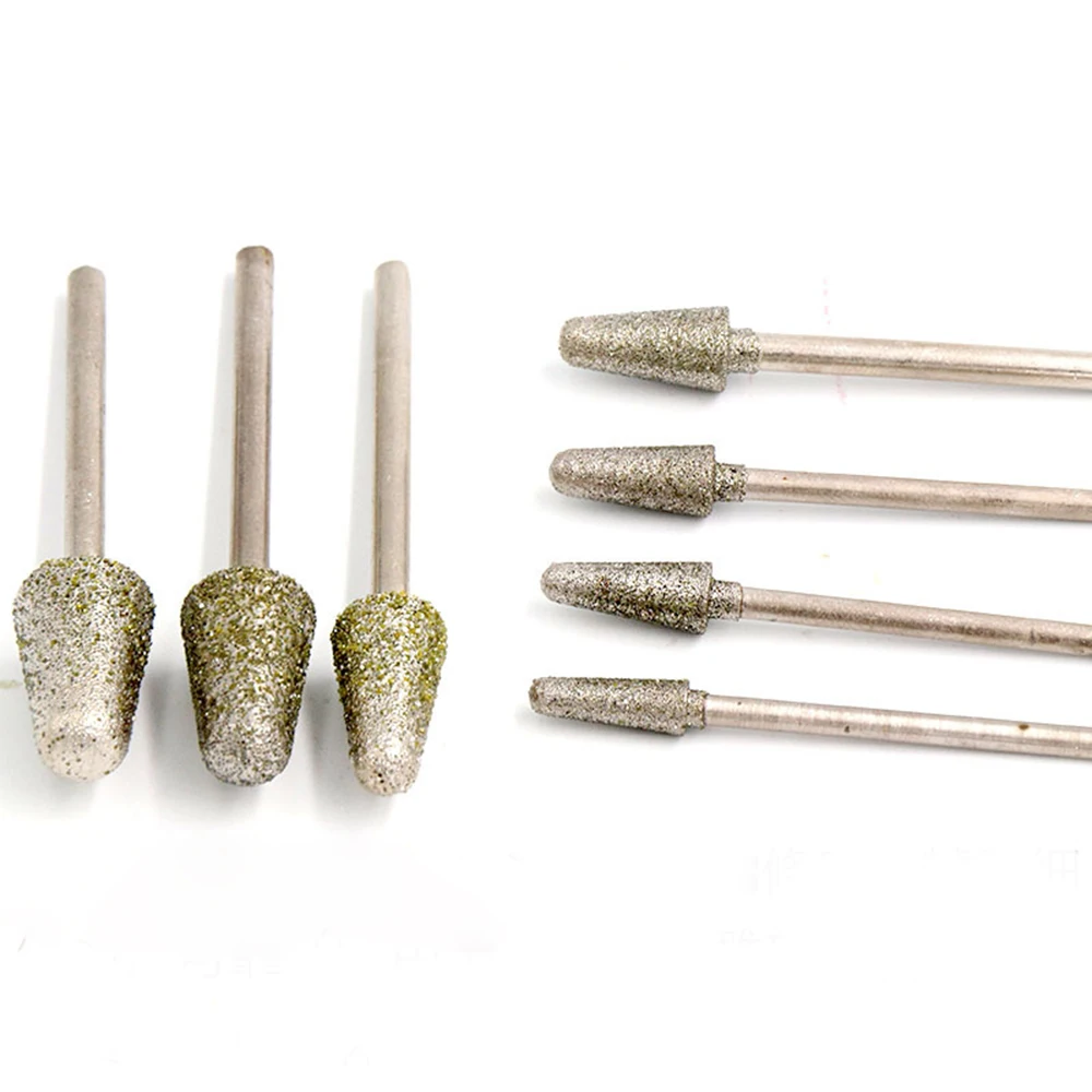 0.8มม.-10มม.เพชร Burr Grinding Bit 2.35/3มม.สำหรับแกะสลักแกะสลักเครื่องมือ