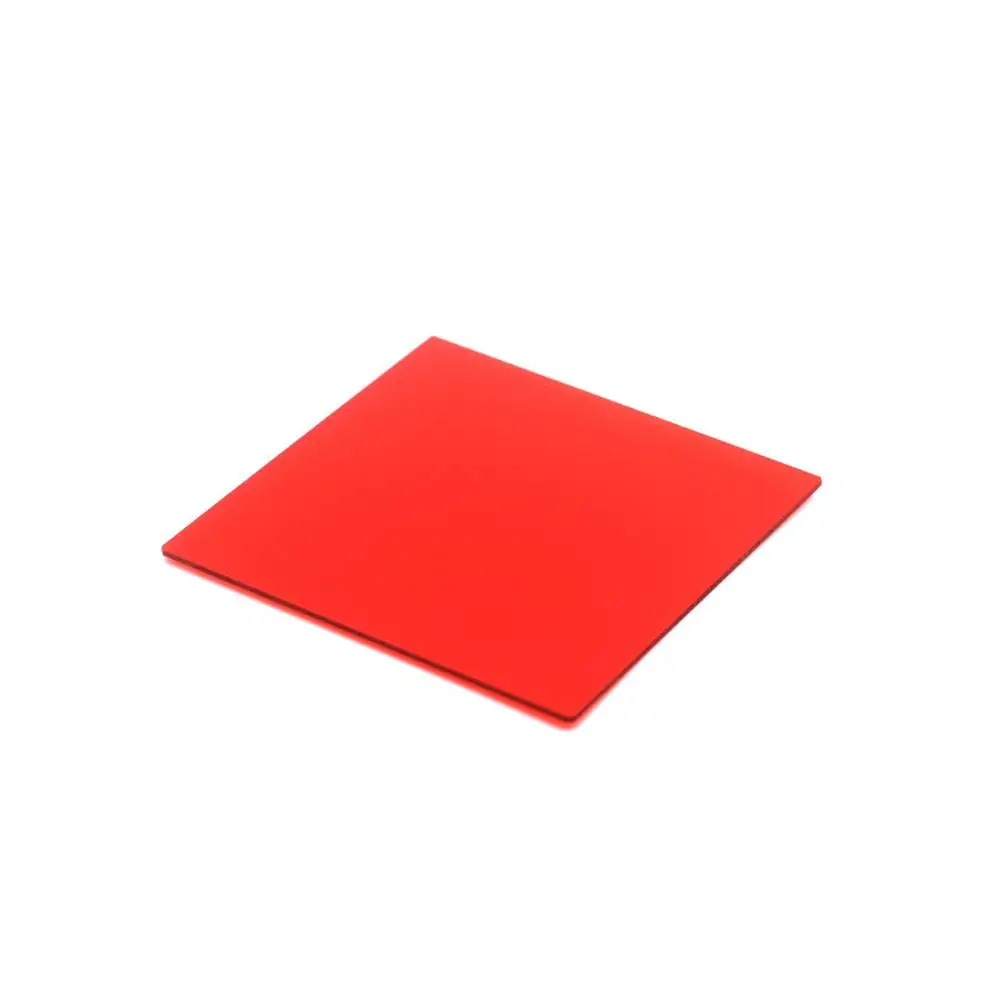 10pcs total size 50x50x2mm 600nm square red ir pass filter glass HB600