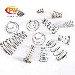 FINEWE 10pcs/lot SUS304 Conical Spring 0.5mm Wire Small Pressure Compression Spring