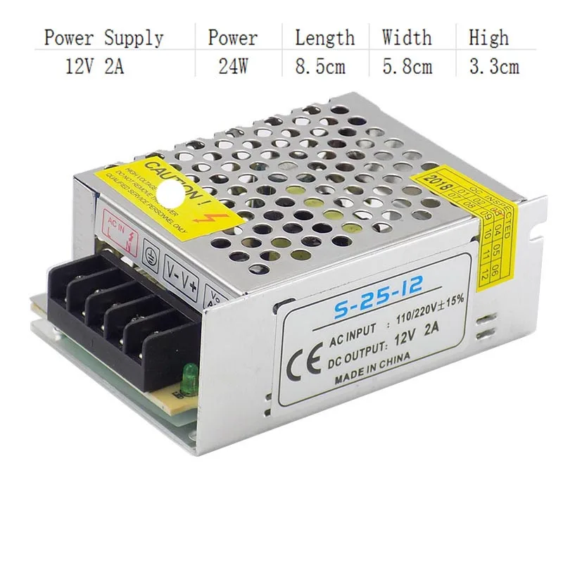 DC 12V 2A трансформатор Питание CCTV конвертер для камеры для Светодиодные ленты светильник Переключатель Драйвер Зарядное устройство понижающий переходник L19