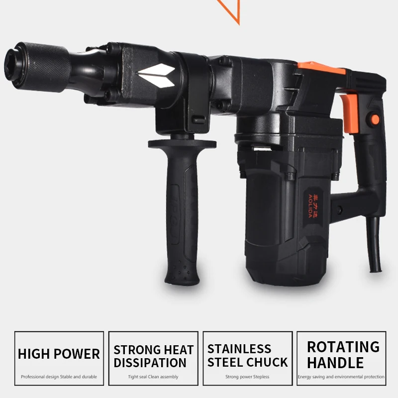 Ferramenta elétrica resistente de alta potência do concreto do impacto da industrial-categoria do agregado familiar da picareta 220v para a demolição