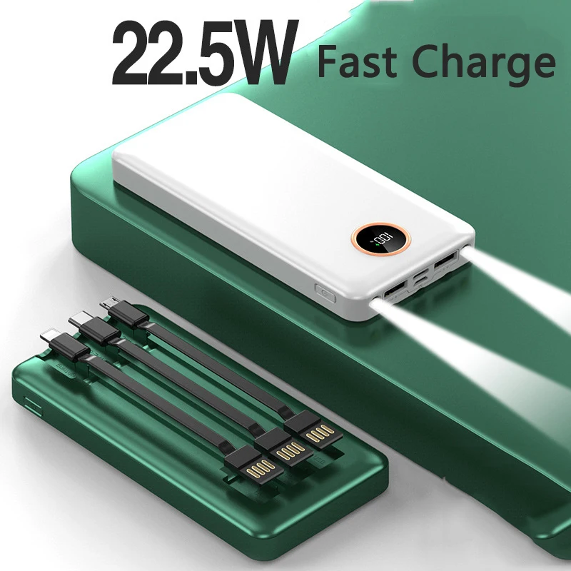 20000mAh Power Bank For Xiaomi Huawei iPhone Samsung 22.5W Fast Charger Powerbank Portable External Battery Pack Power Bank