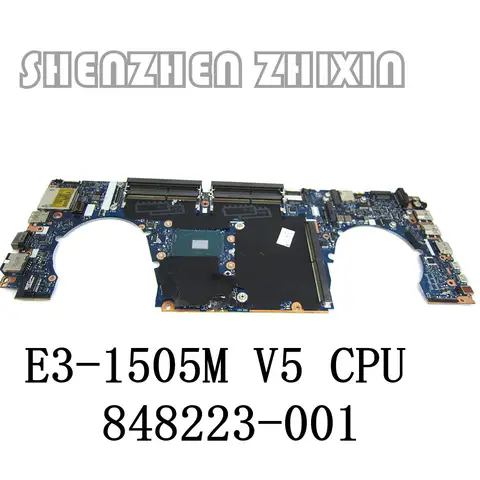 yourui For HP Zbook 15-G3 15 G3 laptop Motherboard W/ Xeon E3-1505M V5 CPU 848223-601 848223-001 LA-C381P fully tested